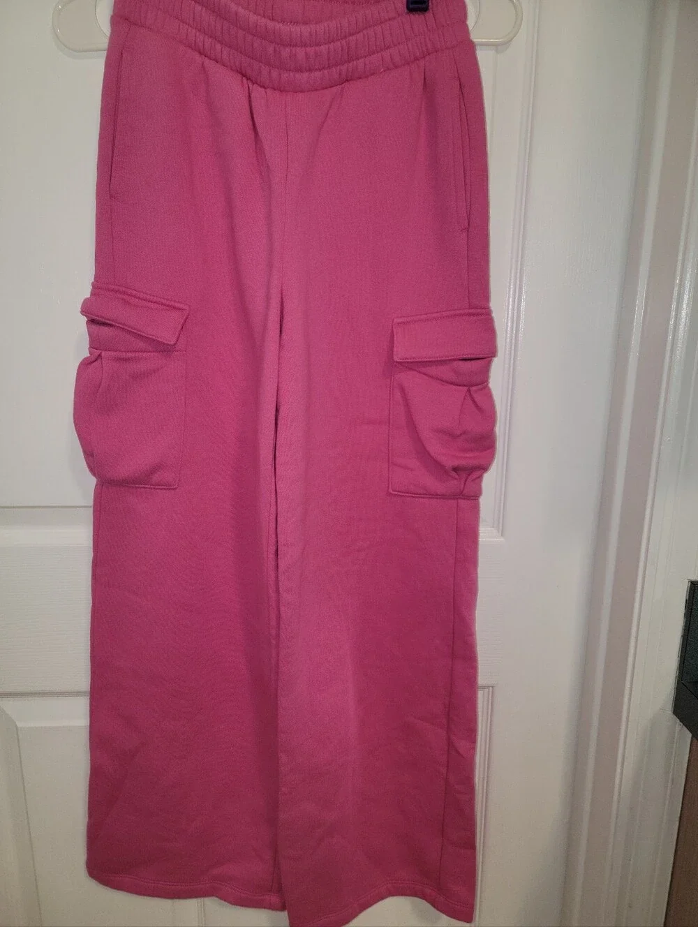Gap Kids Girls XXL 14-16 Pink Wide Leg Cargo Sweatpants